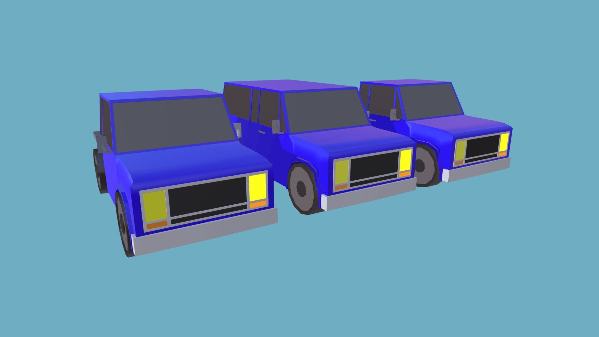 Lowpoly pickup trucks