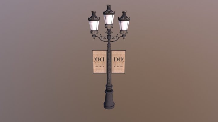 Barcelona Lamp Post 3D Model