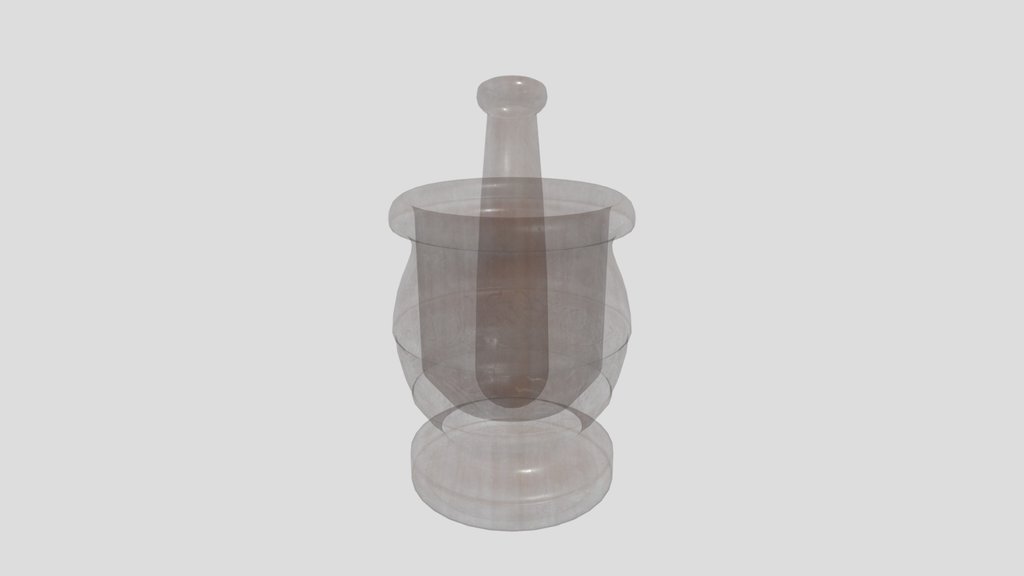 Carved Wood Mortar And Pestle