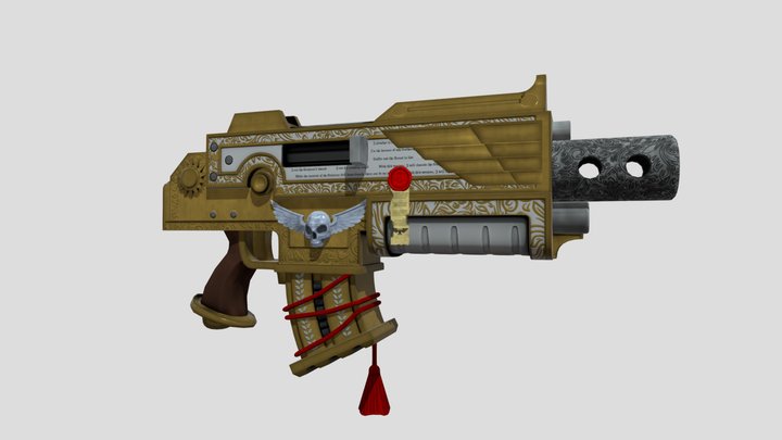 Master-Crafted Bolter - Warhammer 40K Fan Art 3D Model
