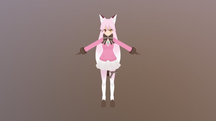 Pink Fox 3D Model