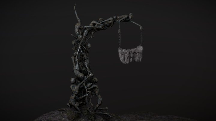 The Flayed Man - Tavern Sign 3D Model