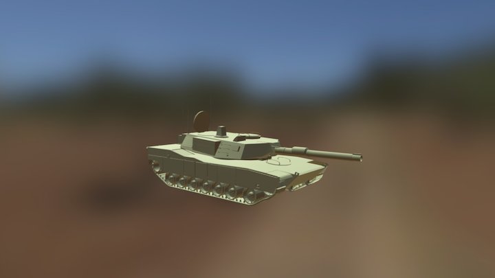 Abrams Tank Un-Textured 3D Model
