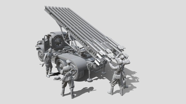 Soldiers Of The Katyusha BM-13-16 3D Model