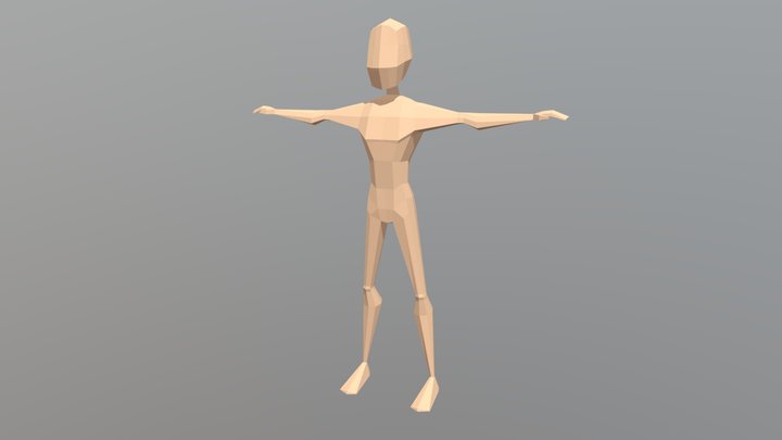 My 2nd low poly character 3D Model