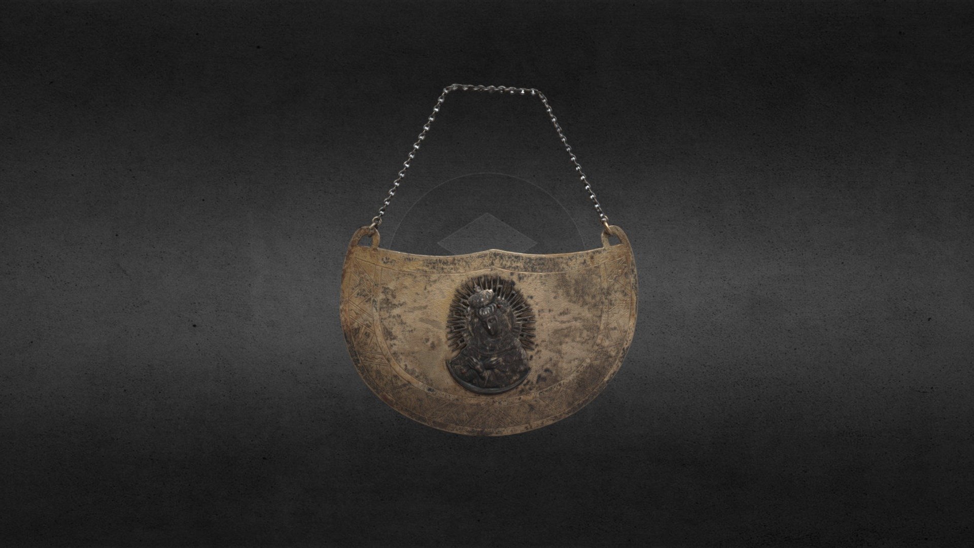 Ryngraf z wizerunkiem Matki Bożej Ostrobramskiej - 3D model by Instytut ...