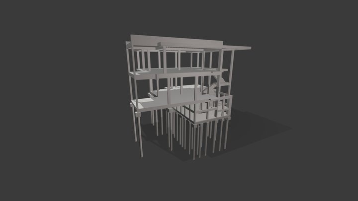 Residência Elton Meneghesso - Estrutural 3D Model