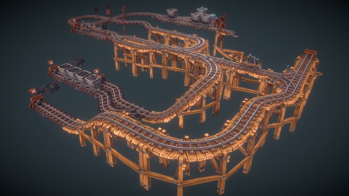 Rollercoasters A 3D model collection by DaddyVivi Sketchfab