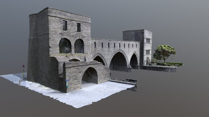 Tournai, Pont des trous, Belgium 3D Model