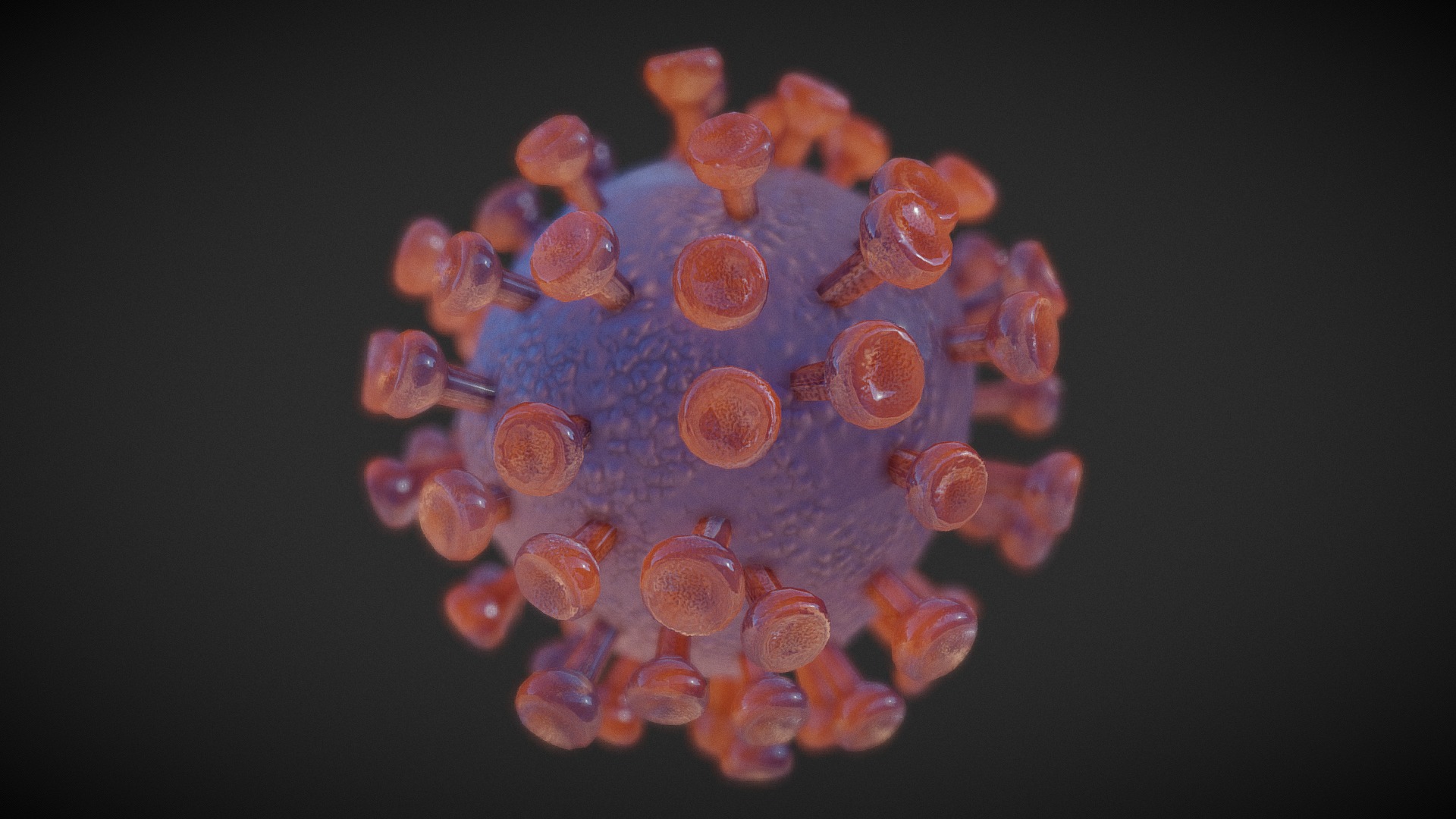 3D model Corona virus - This is a 3D model of the Corona virus. The 3D model is about a group of colorful objects.