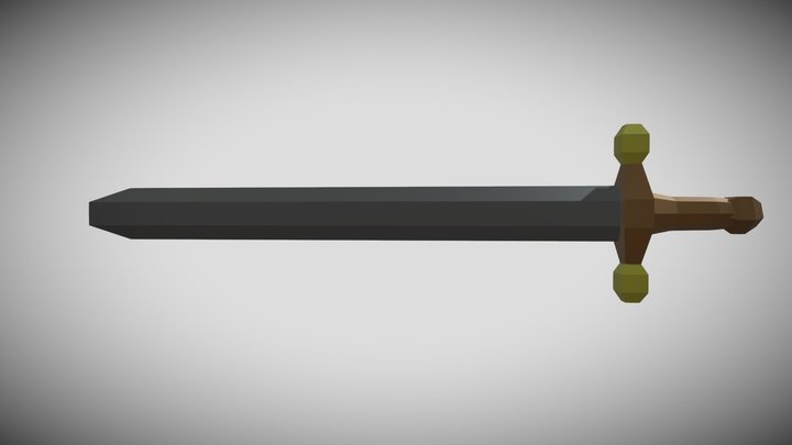 Low Poly Sword 3D Model