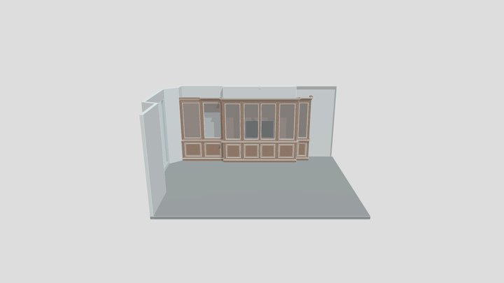 bibliothèque avec porte dérobée 3D Model