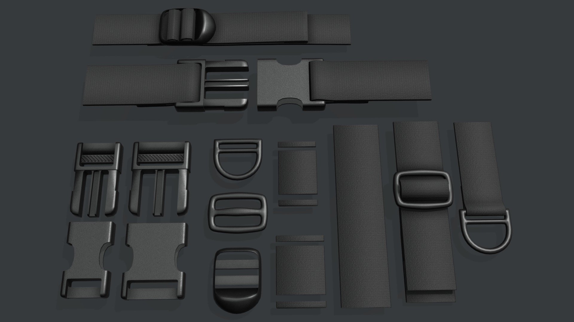 Strap Buckles Kit Download Free 3D model by dmigul [86c045c] Sketchfab