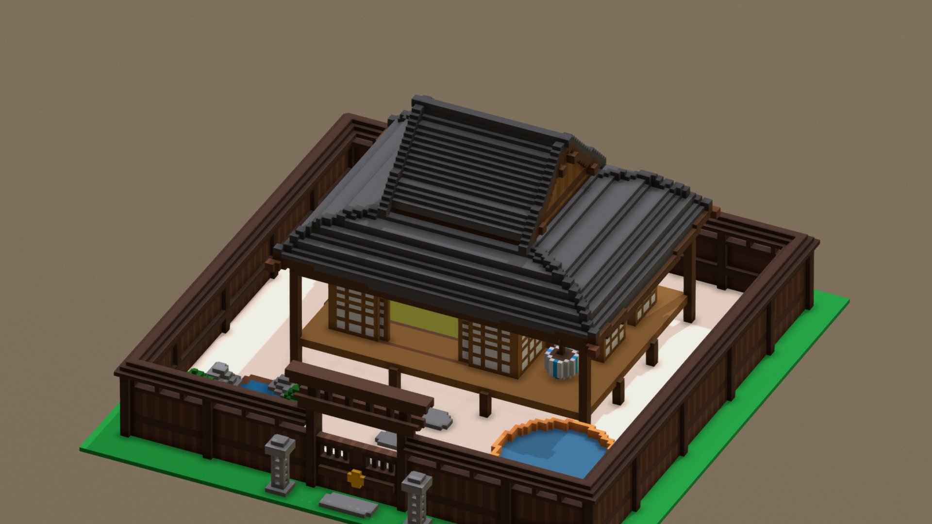 Japanese Voxel Garden