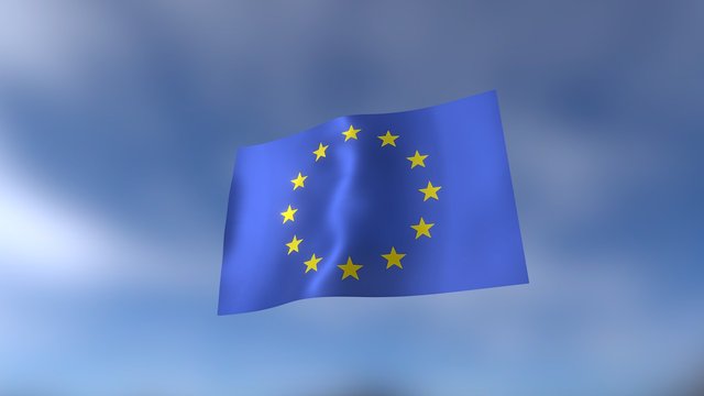 EU Flag 3D Model