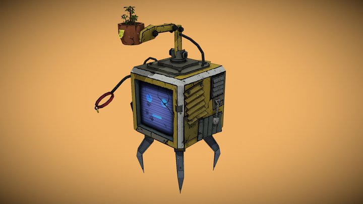 Cat-Sitter Robot 3D Model