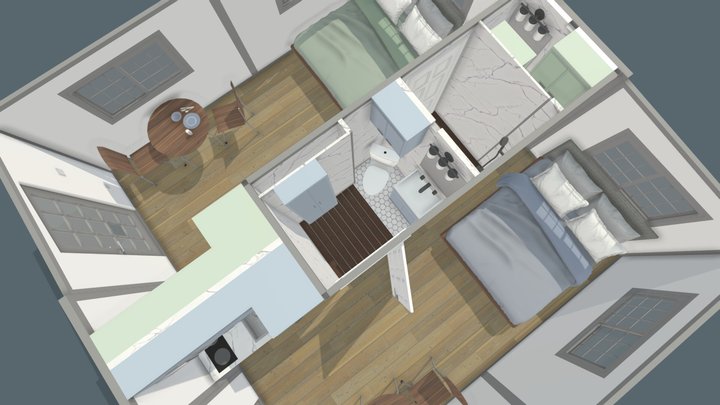 BoxHouse Duplex 3D Model