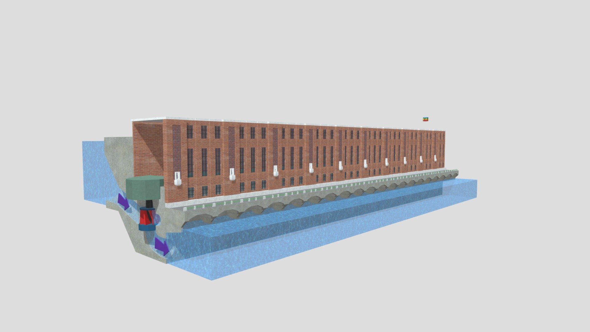Beauharnois Dam Download Free 3D model by SIGlab_poly [86c44e5] Sketchfab