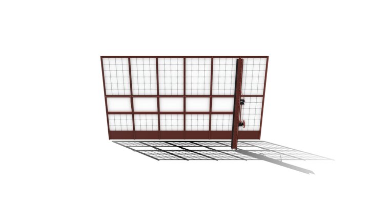 Maison de verre windows with Details 3D Model