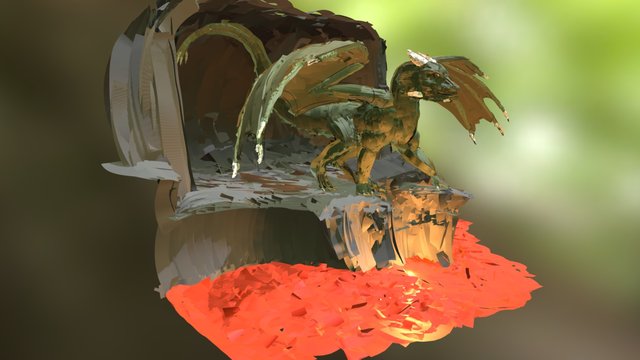 Dragon Tilt Brush 3D Model