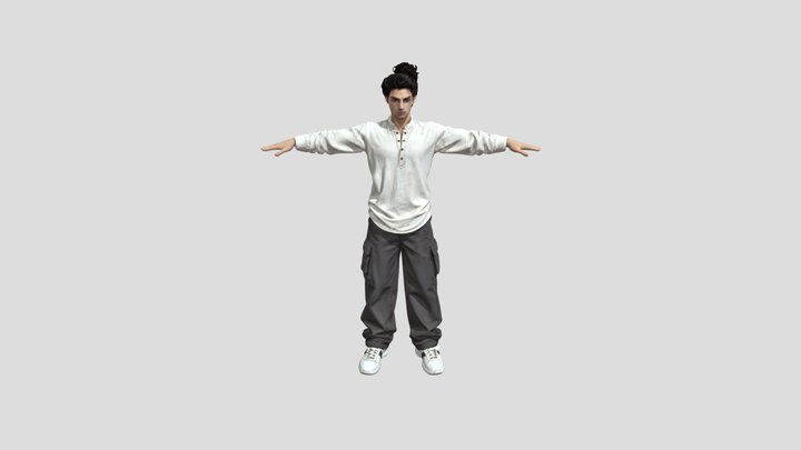 3D-rendered human character model