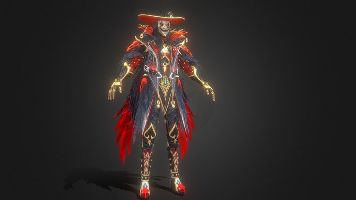 Arcane Jester Pubg 3D Model HD Textures 3D Model