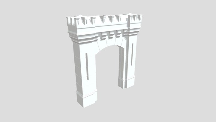Stone gate 3D Model