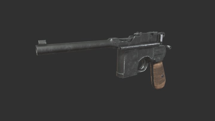 Mauser C96 pistol 3D Model