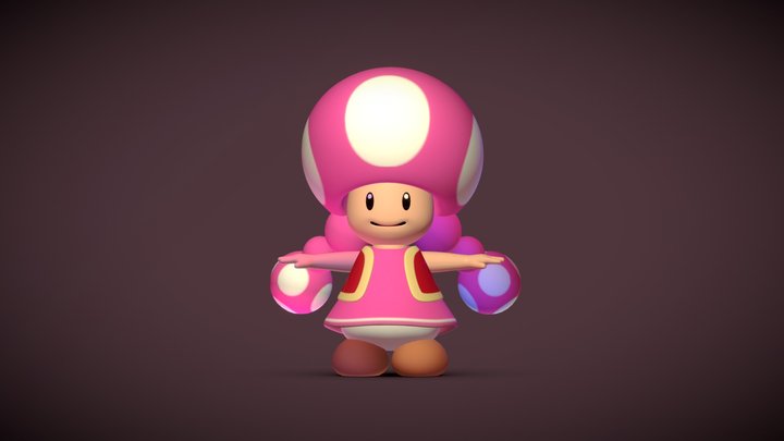 Toadette Character Recreation 3D Model