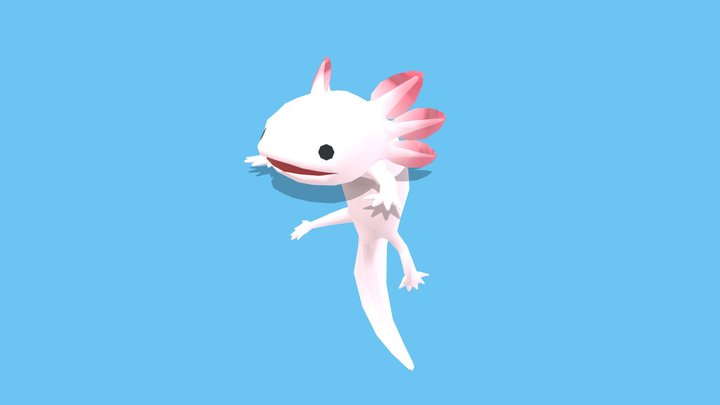 Axolotl - Animated Low Poly – Kostenloses 3D-Modell STL