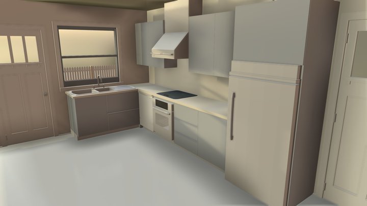 Kitchen Guest 01 3D Model