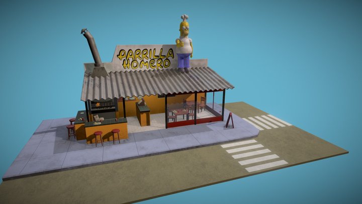 Homer's Grill 3D Model