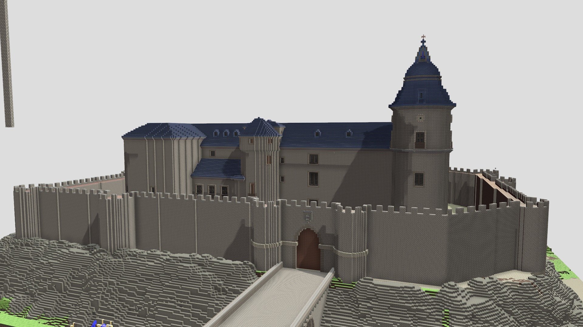 Replica Minecraft of the Simancas Castle, Spain.
