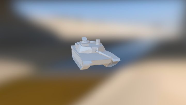 M1 Abrams (game-ready, not textured) 3D Model
