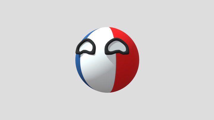 France Country Ball 3D Model