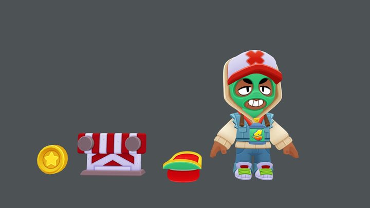 Ollie_jake_brawl_stars 3D Model