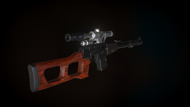 Game model of VSS "Vintorez" 3D Model