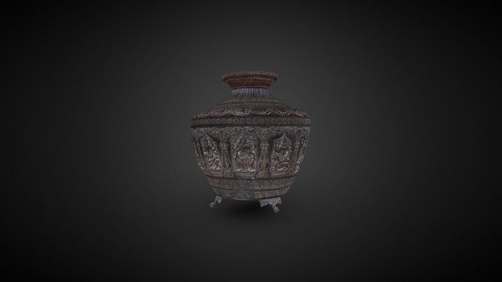 Tajore Lota Vase, South India, late 19th century 3D Model