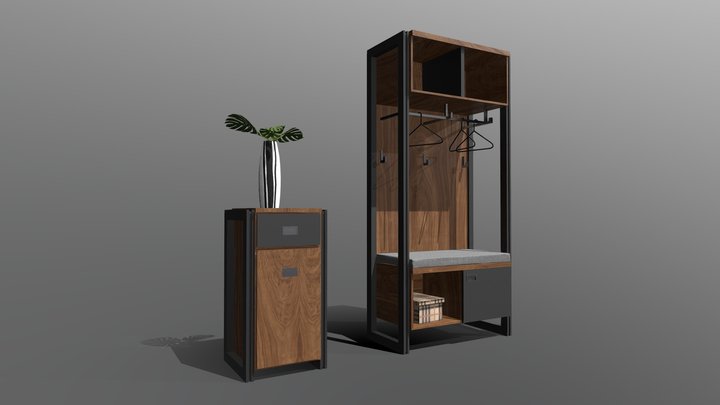 Entryway Cabinet 3D Model