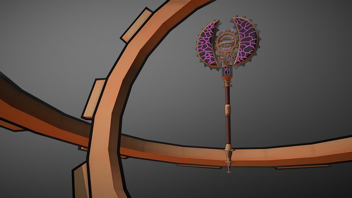 "Chainstorm" WoW inspired weapon 3D Model