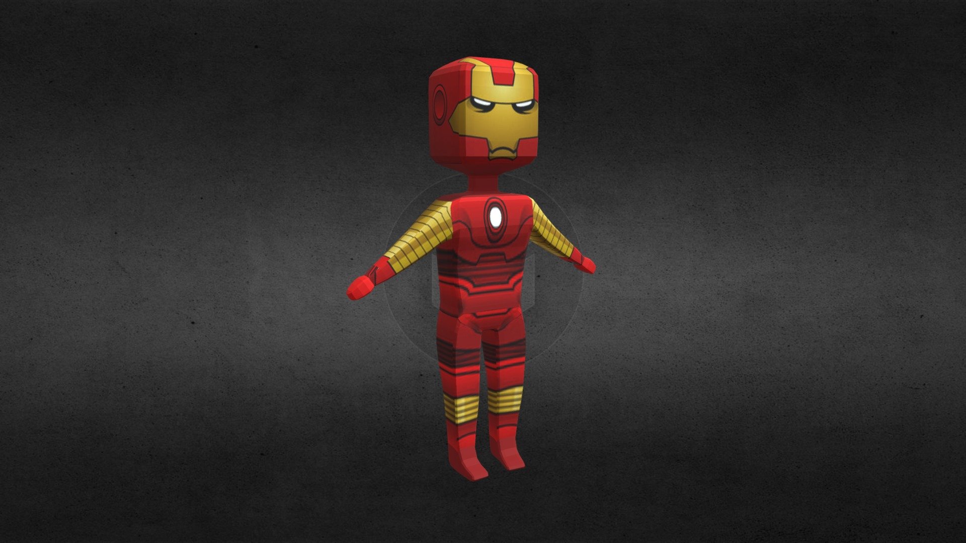 Low Poly Character - Iron Man