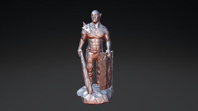 Orc light warrior for 3d print 3D Model