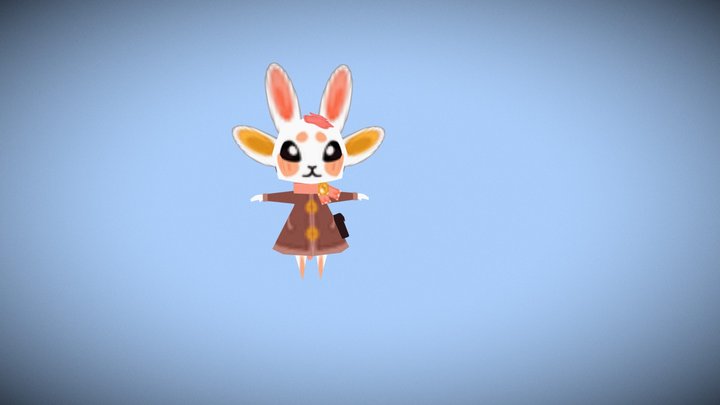 Animal Crossing Style Phoebe 3D Model
