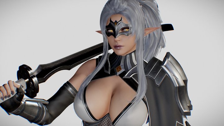 Dark Elf Blader 3D Model