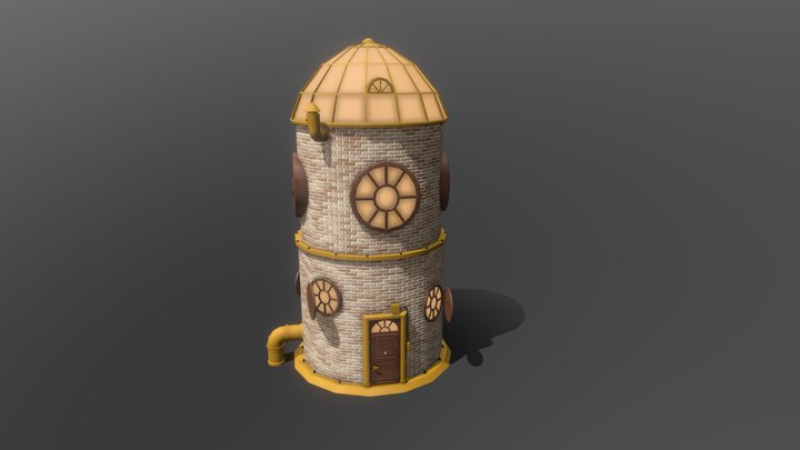 Steampunk House 3D Model