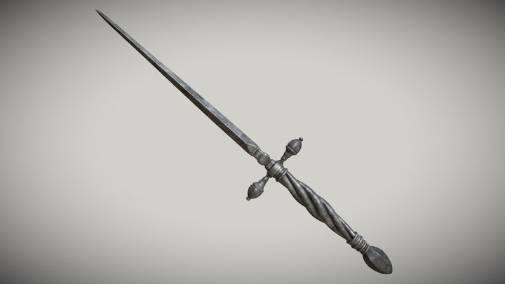 Stiletto Dagger 3D Model