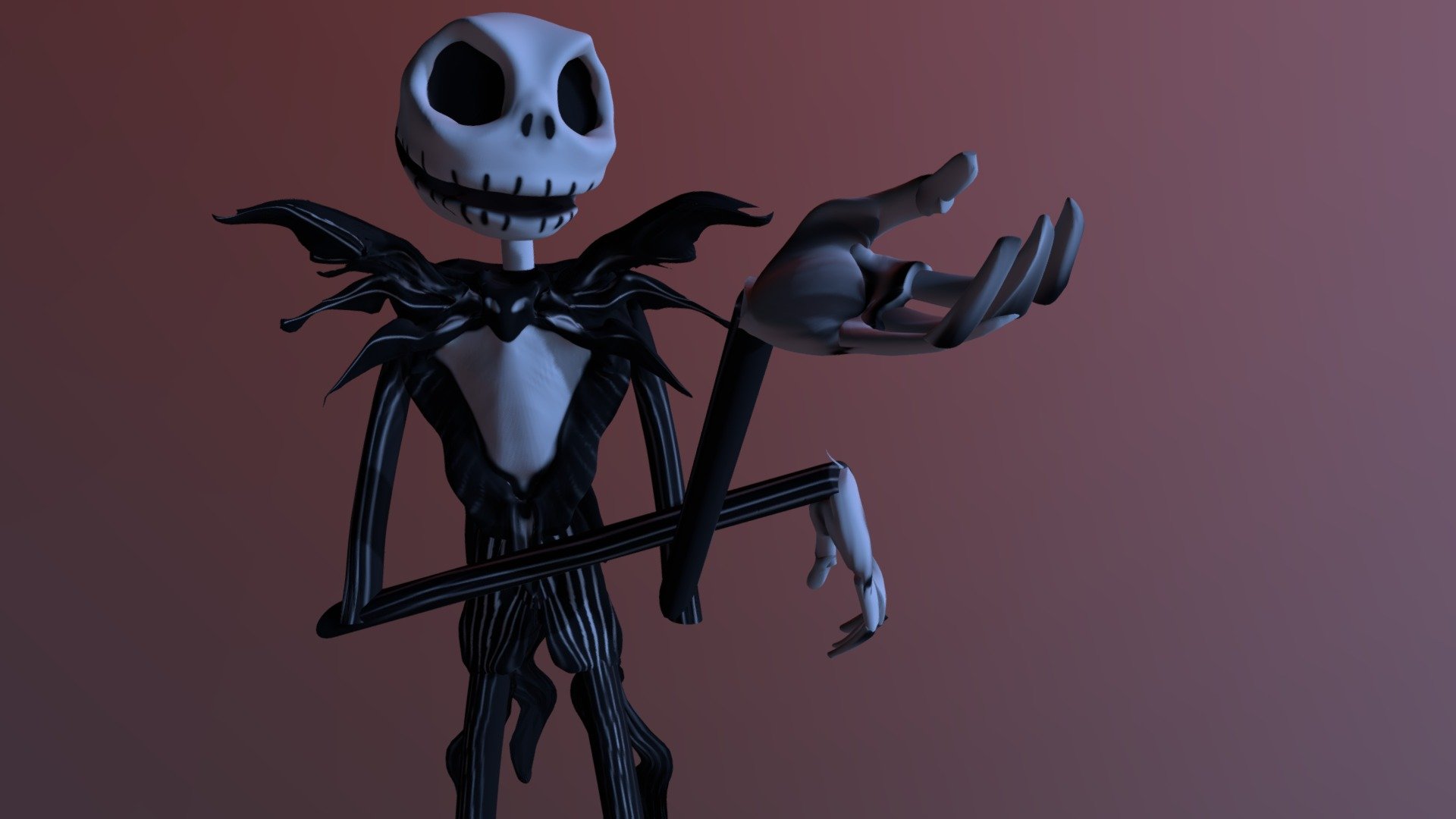 Jack Skellington (The Pumpkin King) — Sketchfab embed 3D viewer