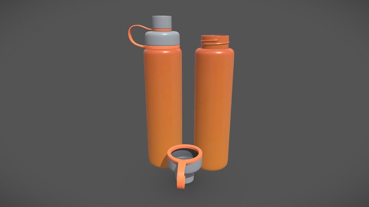 Plastic water bottle free 3D model