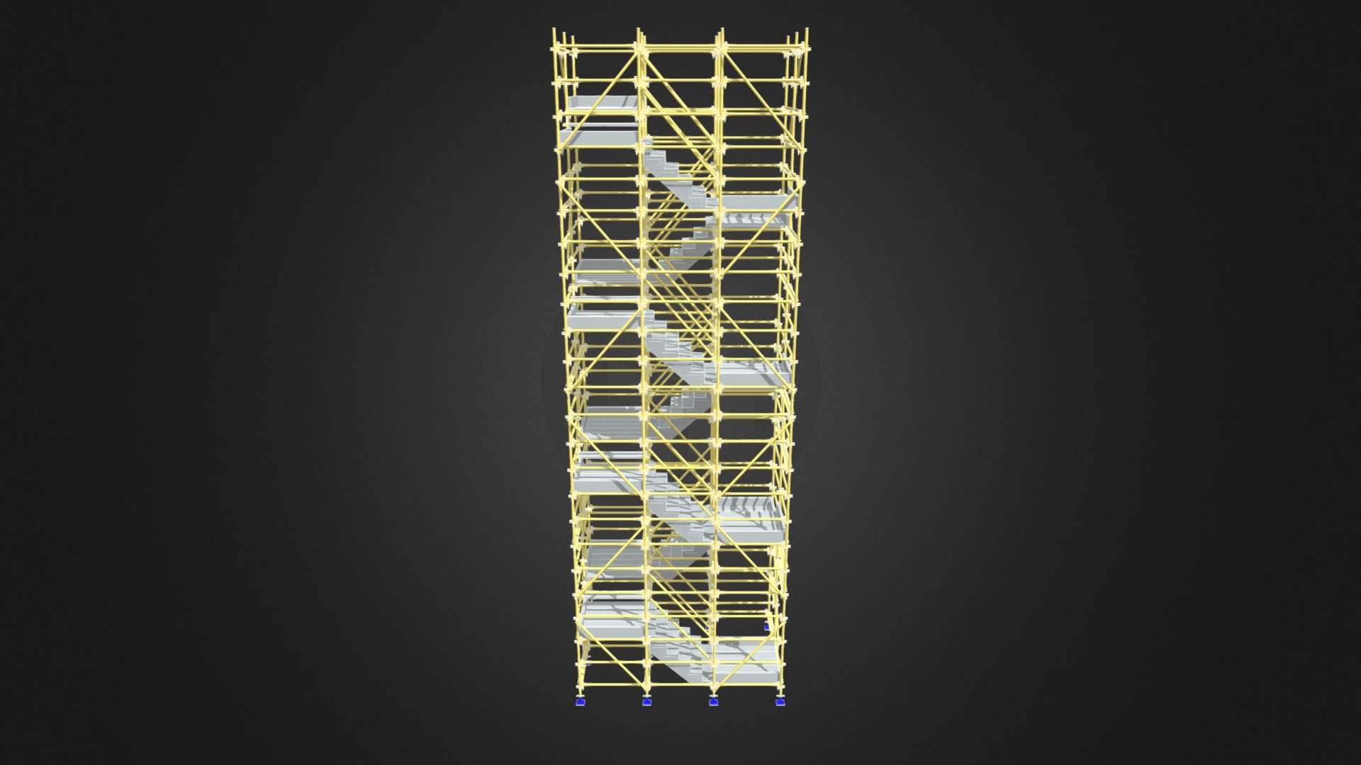 Stretcher Stair 1m Risers - 3D model by Cogent Scaffolding ...