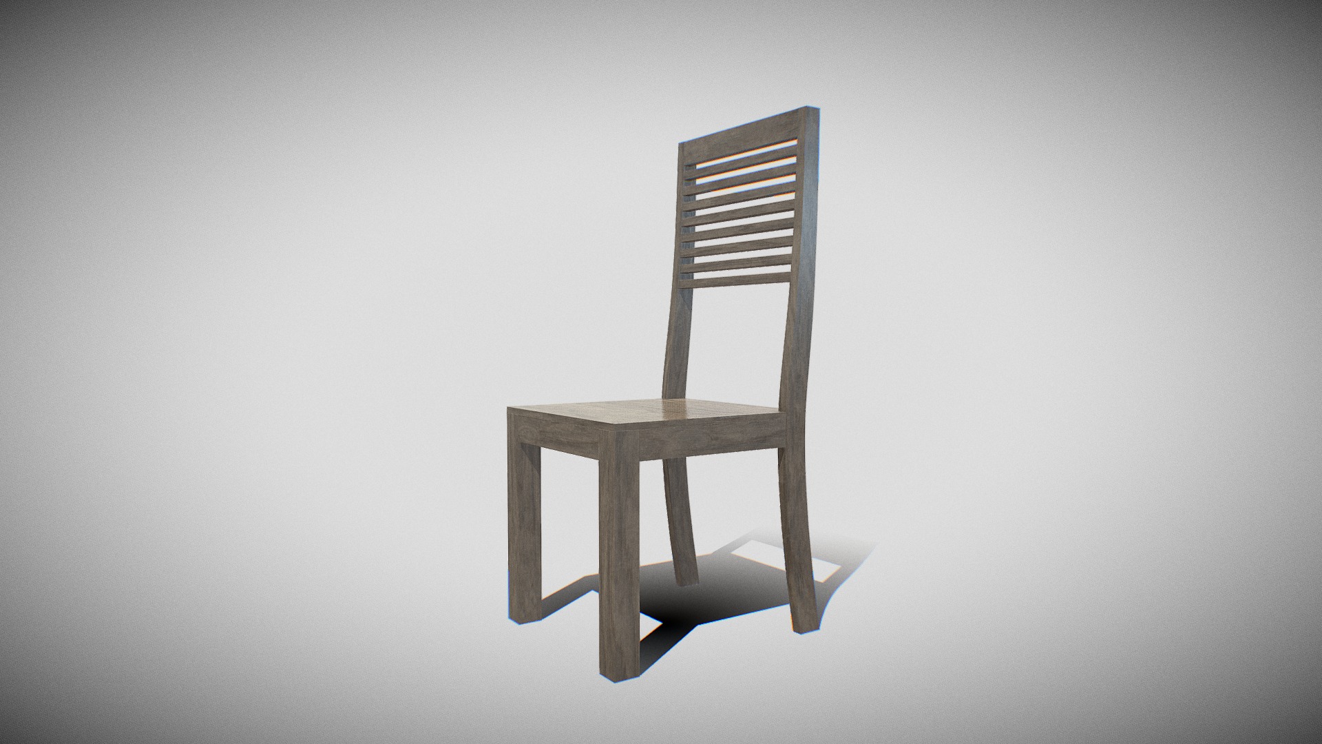 3D model Chair wooden 03 - This is a 3D model of the Chair wooden 03. The 3D model is about a chair on a white background.